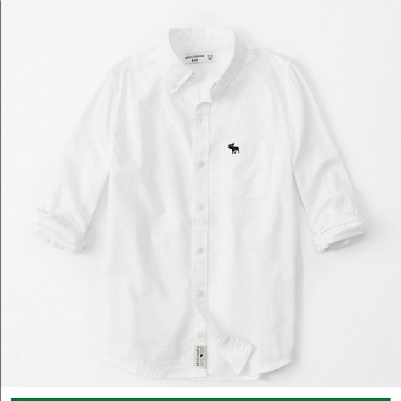 Abercrombie kids white shirt long sleeves - Picture 1 of 5
